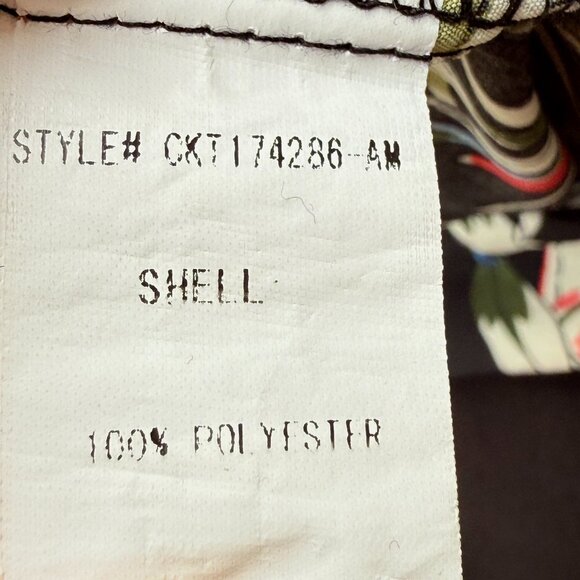 EUC Code x Mode Black Tropical Print Tie-Back Blouse - Picture 12 of 12